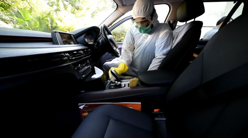 Car interior disinfection guide